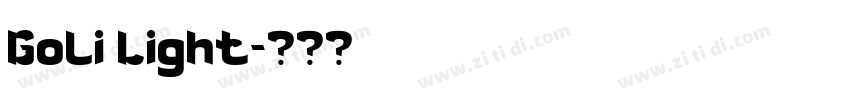 Goli Light字体转换